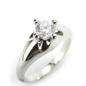 USED BVLGARI Ring Corona solitaire US 4-4.5 Pt950Platinum/diamond 6.7g Plati... - Picture 1 of 10