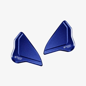 Bonamici Blue Aluminium Mirror Blank Pair to fit Yamaha YZF R7 2021-2024 - Picture 1 of 2