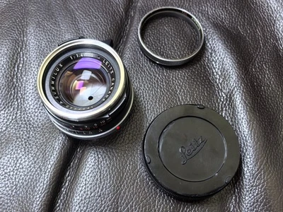 Leica Summilux-M 35mm f/1.4 Lens Made in Canada Steel Rim Black Paint - Image 1 of 4