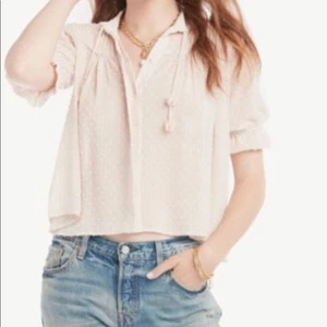 Bishop + Young Womens Sienna Sheer Swiss Dot Blouse in Porcelain Size Medium NWT - Picture 1 of 6