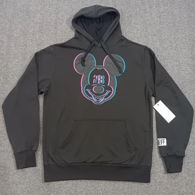 Moletom Disney Neff com capuz masculino médio preto Mickey Mouse 28 pulôver gráfico - Imagem 1 de 4