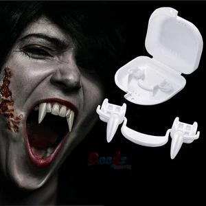 Zanne denti retrattili Halloween vampiro cosplay trucco zombie protesi denti - Foto 1 di 21