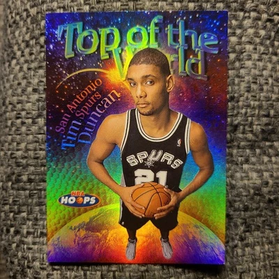1997-98 Topps Тим Данкан ОБРУЧИ Top of The World Фиолетовый Голографический Призма Новичок RC - Изображение 1 из 2