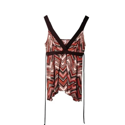 Top Babydoll Heart Soul Años 90 Y2K De Colección Talla M Hada Asimétrico Chevron Corbata Trasera Foto 1 de 4