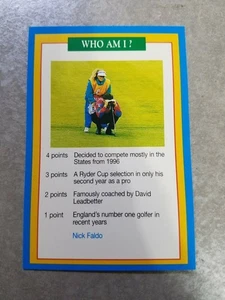 Nick Faldo Golf #3 Professional PGA Question of Sport QS Oddball - Picture 1 of 2