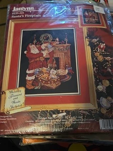 Janlynn Santa's Fireplace  Donna Vermillion Giampa Counted Cross Stitch New - Afbeelding 1 van 2