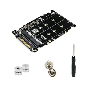 M.2 NVME SSD Key M + NGFF SATA SSD Key B to U.2 SFF-8639 Adapter Card - Afbeelding 1 van 11