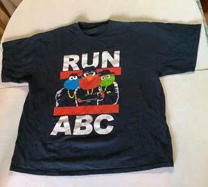 Sesame Street Run ABC Black T-Shirt Adult Size XXL - Picture 1 of 8
