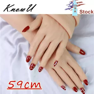 US Stock Silicone Female Gloves Realistic To Cover The Scar Crossdresser Cosplay - Picture 1 of 13