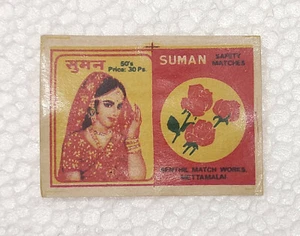Vintage Original Suman Safety Matches Senthil Match Works Labels Collections - Picture 1 of 4