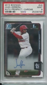 Bowman Chrome Prospects 2015 coche Juan Herrera #BCAP-JH automático PSA 9 - Imagen 1 de 2