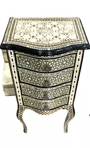 Handmade, Antique Curving Wood Sideboard, Wood Buffets, Inlaid Mother of Pearl - Picture 1 of 9