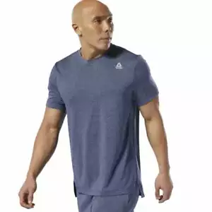 Reebok Men's Workout Ready Melange Tech-Top Collegiate Navy,Size:M--NWT - Picture 1 of 5