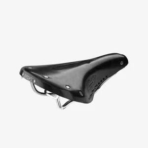 Brooks B17 geschnitzter kurzer Sattel schwarz Leder Unisex Standard 7x7 Schiene 170x240mm - Bild 1 von 4