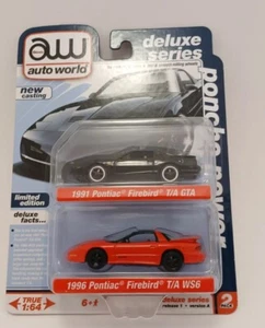AW Auto World DELUXE SERIES ‘91 FIREBIRD GTA & '96 FIREBIRD WS6 Version A - Picture 1 of 1