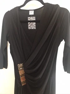 NEU ""MY STORY"" PARIS LITTLE BLACK ABEND TAG COCKTAIL WRAP KLEID GRÖSSE UK 10 US6 - Bild 1 von 12