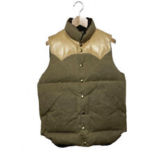 [Made in Japan] Rocky Mountain genuine leather leather yoke down vest size 36