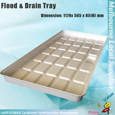 1170x565x85mm White Flood Drain Table Grow Bed Tray 4mm Material Metro Delivery - image 1 of 2