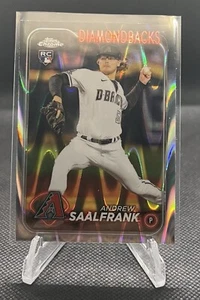 2024 Topps Chrome Andrew Saalfrank #178 WayRave Refractor RC Diamondbacks - Picture 1 of 2