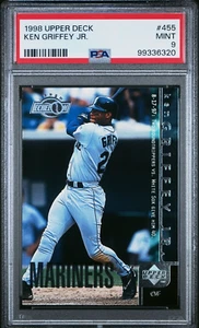 1998 UPPER DECK #455 KEN GRIFFEY JR. MARINERS PSA 9 *MINT* - Picture 1 of 2