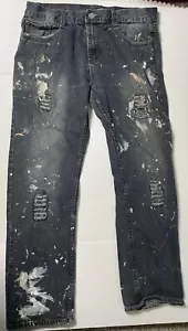 Vintage Mecca Mens Jeans 36 X 32 Paint Splattered Distressed Y2K Grunge Retro - Picture 1 of 7