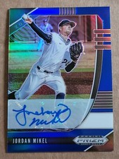 Jordan Mikel 2020 Panini Prizm Draft Picks Blue Parallel Auto Baseball Card /60