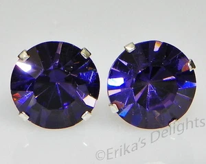Orecchini (3mm - 10mm) Cristallo Iris Argento Sterling con Elementi Swarovski - Foto 1 di 8