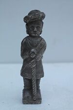 Antique Old Indian Silver Plated coated Wooden watchman/darbar Collectibl NH1382