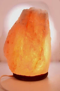 Himalayan Salt Lamp 6-8inch Height Wood Base Calming Peaceful Relaxation Calm - Picture 1 of 2