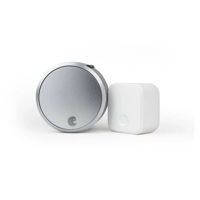 August Smart Lock Pro with Connect Wi-Fi Bridge - Silver (AUGSL03C02S03)