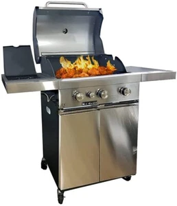 Ke Grill Barbecue Fire Dok Special Inox a Gas 3 Bruciatori + Fornello laterale - Foto 1 di 12