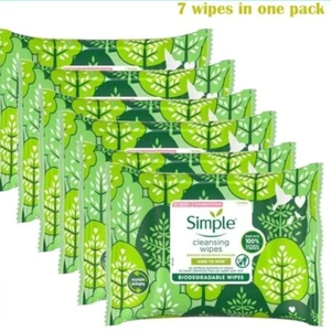 Simple Kind to Skin Cleansing Facial Wipes 7 Units (Pack 6) - Picture 1 of 7