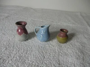 LOT OF PORCELAIN DOLLHOUSE VASE VASES AND PITCHER VINTAGE - Picture 1 of 7