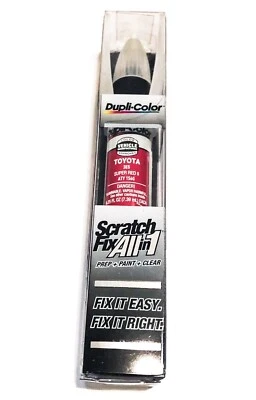 Duplicolor All-in-1 Touch Up Paint Scratch Fix 3E5 TY 1560 Toyota Super Red II - Image 1 of 2