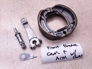 Kawasaki 100 KM KM100 Front Wheel Brake Arm Shoes Shaft Hardware 1981 ANX-C52 - Picture 1 of 5