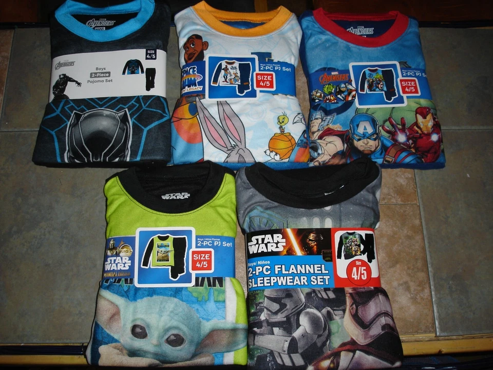 NEW choice flannel pajama set Space Jam Legacy Lebron, Star Wars Yoda, Avengers - Image 1 of 1