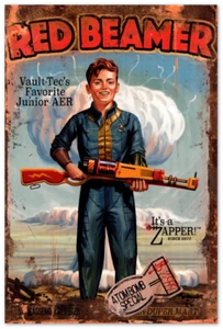 Fallout Poster Red Beamer Video Game Poster Gaming Fallout - Picture 1 of 7