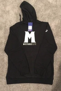 Felpa con cappuccio Asics Mustang Elite Practice Fleece Training Uomo Large Nera S161A055 - Foto 1 di 3