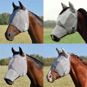Cashel Horse Fly Mask Standard Ears Nose Sun protection ALL STYLES and SIZES - Picture 1 of 12