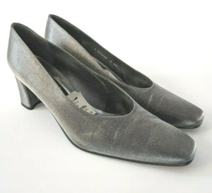 SW Stuart Weitzman Borabora Womens 9 AA Narrow Dress Pumps Heels Silver Metallic - Picture 1 of 11