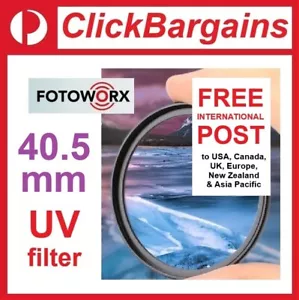FOTOWORX 40.5mm UV camera lens filter 40.5b mm ultraviolet protector Canon Nikon - Foto 1 di 10