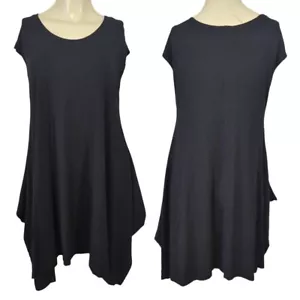 Bryn Walker Women's Zia Tunic Black Mini Dress size M Bamboo Organic Cotton - Picture 1 of 17