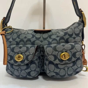 Authentic Coach hand bag Legacy Turnlock Shoulder 65th canvas rare y2k vintage - Picture 1 of 9