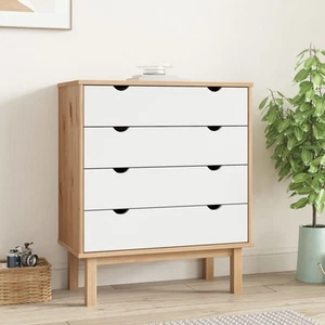  Solid Wood Pine Drawer Cabinet Wooden Storage File Drawer Multi Colours vidaXL - Picture 1 of 27