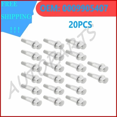 0009905407 Juego de 20 tuercas de pernos de rueda para Mercedes-Benz ML350 S500 GLK350  Foto 1 de 4