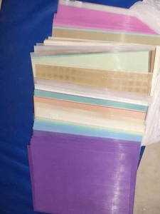 60+ Lot of Plastic Canvas Sheets 10 Mesh Assorted Colors  - Picture 1 of 15