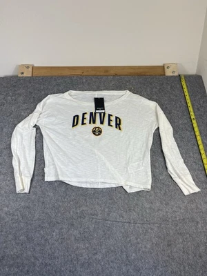 Denver Nuggets Sweater Crewneck Womens Large White NBA Basketball NWT - Image 1 of 4