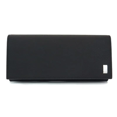 Dunhill Men's Long Wallet PLAIN 10CC COAT WALLET 22R2P12PS 001R Black New　Japan - Image 1 of 4
