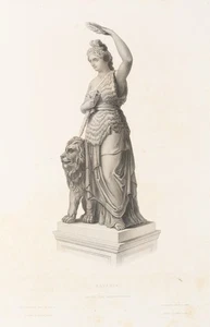 HALL (19.Jhd) nach ROFFE (19.Jhd), Statue der Bavaria von Schwanthaler, Sst. - Picture 1 of 5