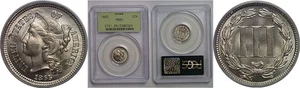 1865 Nickel Three Cent   PCGS MS-65 - Picture 1 of 3